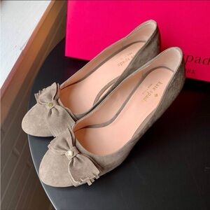 Kate Spade Whitlee Portabella Suede Leather Wedge Christmas Shoes